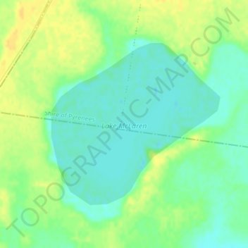 Lake McLaren topographic map, elevation, terrain