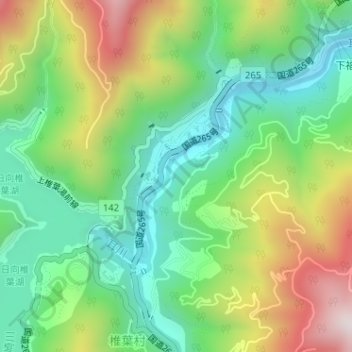 Mimi River topographic map, elevation, terrain