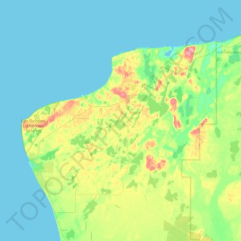 Nikiski topographic map, elevation, terrain