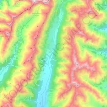Dobson River topographic map, elevation, terrain
