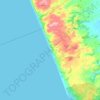 Karioitahi Beach topographic map, elevation, terrain
