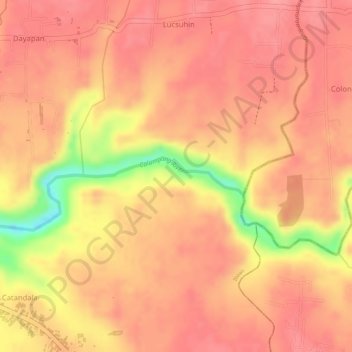 Calumpang River topographic map, elevation, terrain