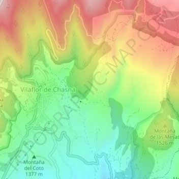 Las Lajitas topographic map, elevation, terrain