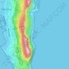 Sandy Bay topographic map, elevation, terrain