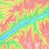 Vallée du Rhône topographic map, elevation, terrain
