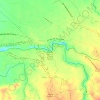 Paraiso de June Quixote Ecofarm Resort topographic map, elevation, terrain