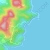 Ao Tanote - อ่าวโตนด topographic map, elevation, terrain