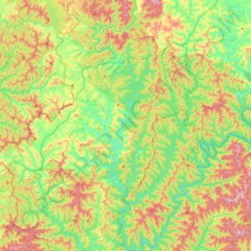 Tangarakau River topographic map, elevation, terrain