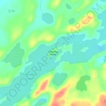 Horseshoe Island topographic map, elevation, terrain