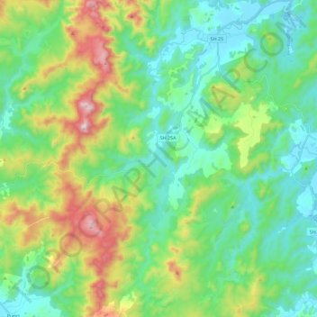 Tairua topographic map, elevation, terrain