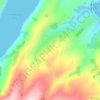 Raupo Stream topographic map, elevation, terrain