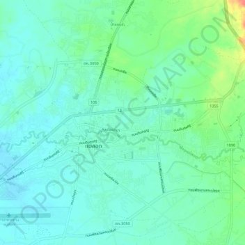 Mae Sot topographic map, elevation, terrain