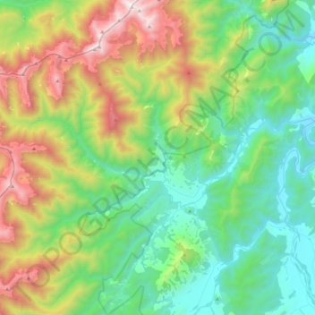 Baton River topographic map, elevation, terrain
