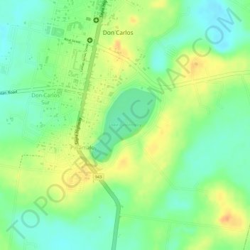 Lake Pinamaloy topographic map, elevation, terrain