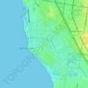 Elwood Canal topographic map, elevation, terrain