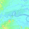 Sesayap River topographic map, elevation, terrain