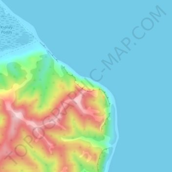 White Bluffs topographic map, elevation, terrain