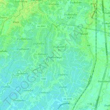 Little Ping River topographic map, elevation, terrain
