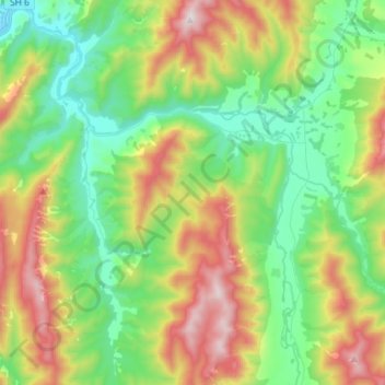 Tutaki River topographic map, elevation, terrain