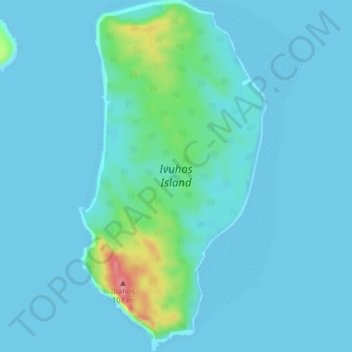Ivuhos Island topographic map, elevation, terrain
