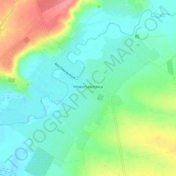 Novopavlivka topographic map, elevation, terrain