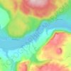Lake Whakamaru topographic map, elevation, terrain