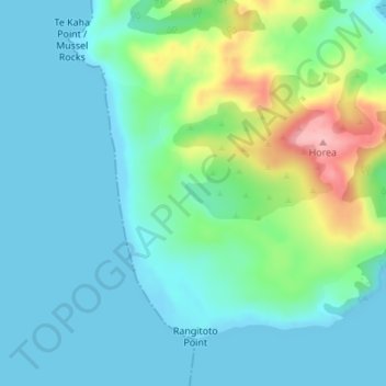 Lake Waitamoumou topographic map, elevation, terrain