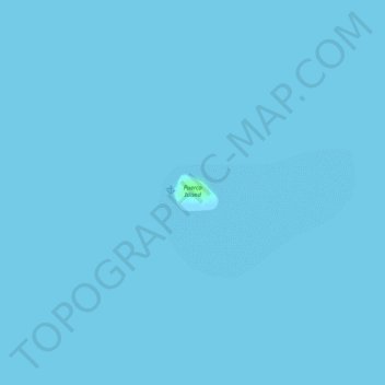 Puerco Island topographic map, elevation, terrain