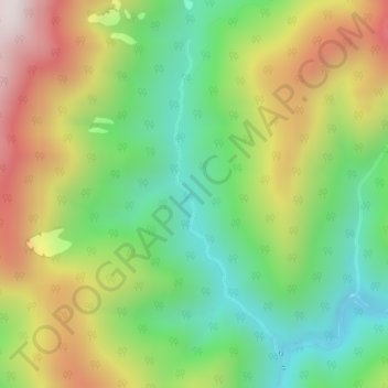 Kiwi Stream topographic map, elevation, terrain