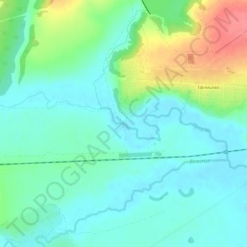 Березовка topographic map, elevation, terrain