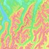 Saint Arnaud Range topographic map, elevation, terrain