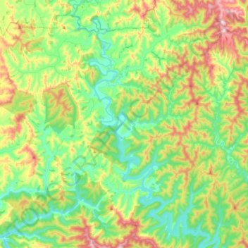 Patea River topographic map, elevation, terrain