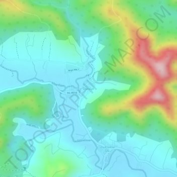 Ban Mae Mut topographic map, elevation, terrain