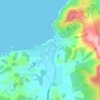 Kūaotunu River topographic map, elevation, terrain