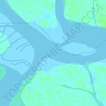 Flood topographic map, elevation, terrain