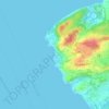 Punta Bunga Beach topographic map, elevation, terrain