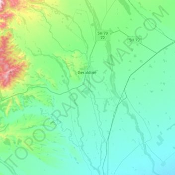 Waihi River topographic map, elevation, terrain