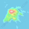 Miniloc Island topographic map, elevation, terrain