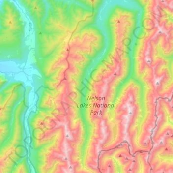 D'Urville River topographic map, elevation, terrain