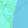 Greatstone beach topographic map, elevation, terrain