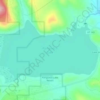 Panguitch Lake topographic map, elevation, terrain