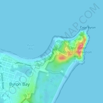 Clarkes Beach topographic map, elevation, terrain