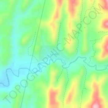 Nazareno topographic map, elevation, terrain