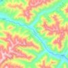 La River topographic map, elevation, terrain