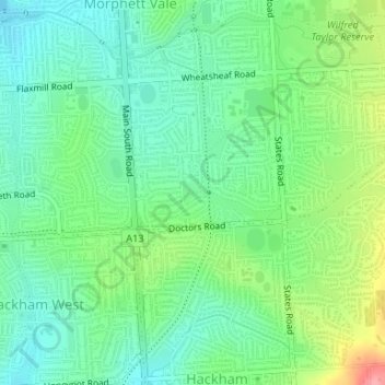 Dalkieth Local Community Playground topographic map, elevation, terrain