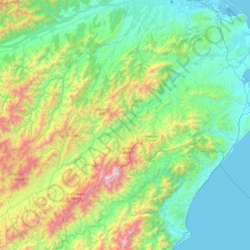 Awatere River topographic map, elevation, terrain
