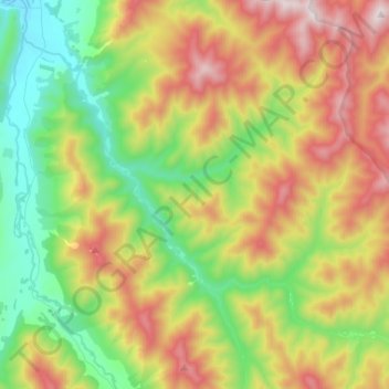 Tiraumea River topographic map, elevation, terrain