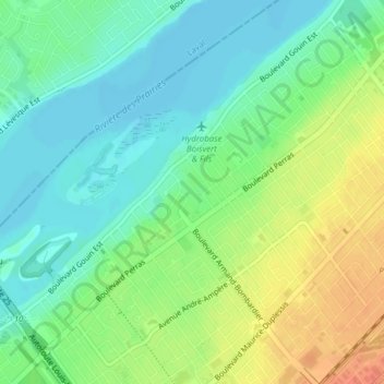 Parc Armand-Bombardier topographic map, elevation, terrain