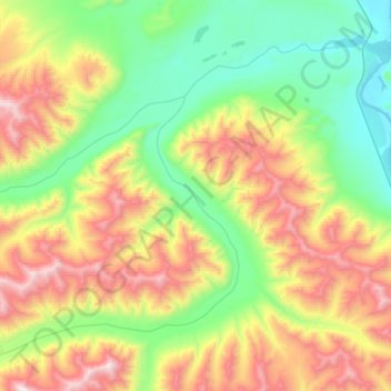 Robertson River topographic map, elevation, terrain