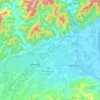 Wairau River topographic map, elevation, terrain